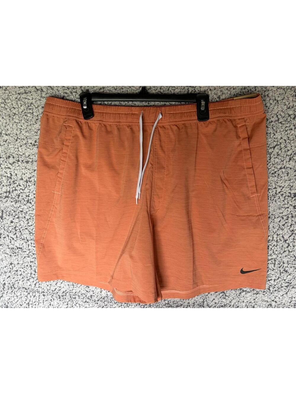 Nike Form Shorts XXL Orange 7" Training Athletic Gym Drawstring NWT